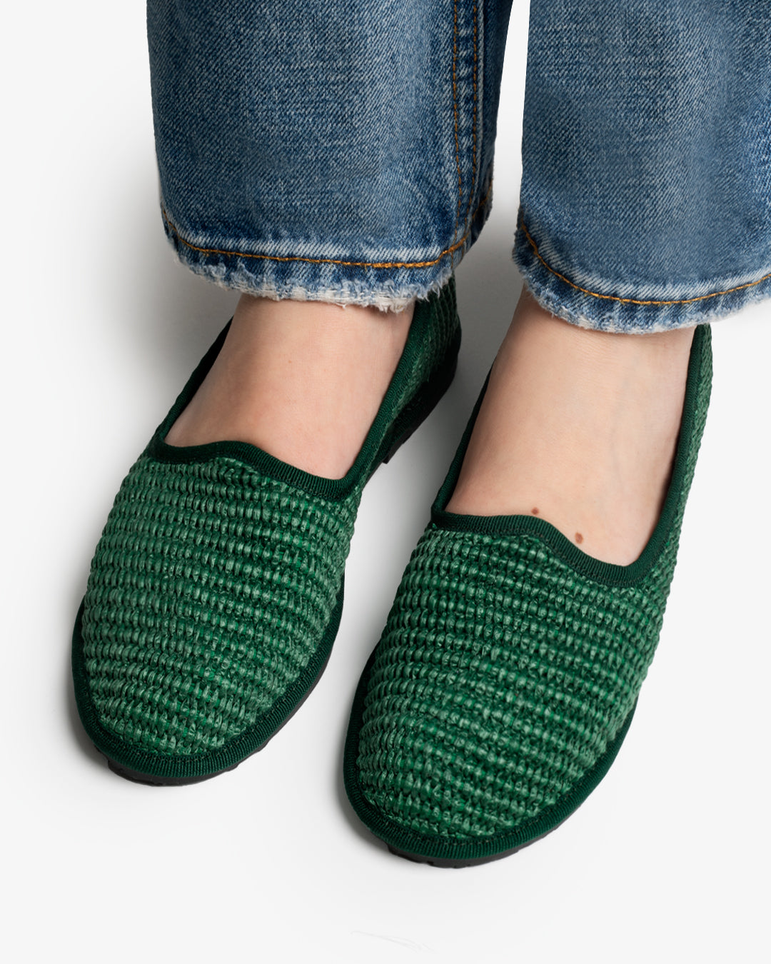 Friulane Donna Verde Scuro in Rafia