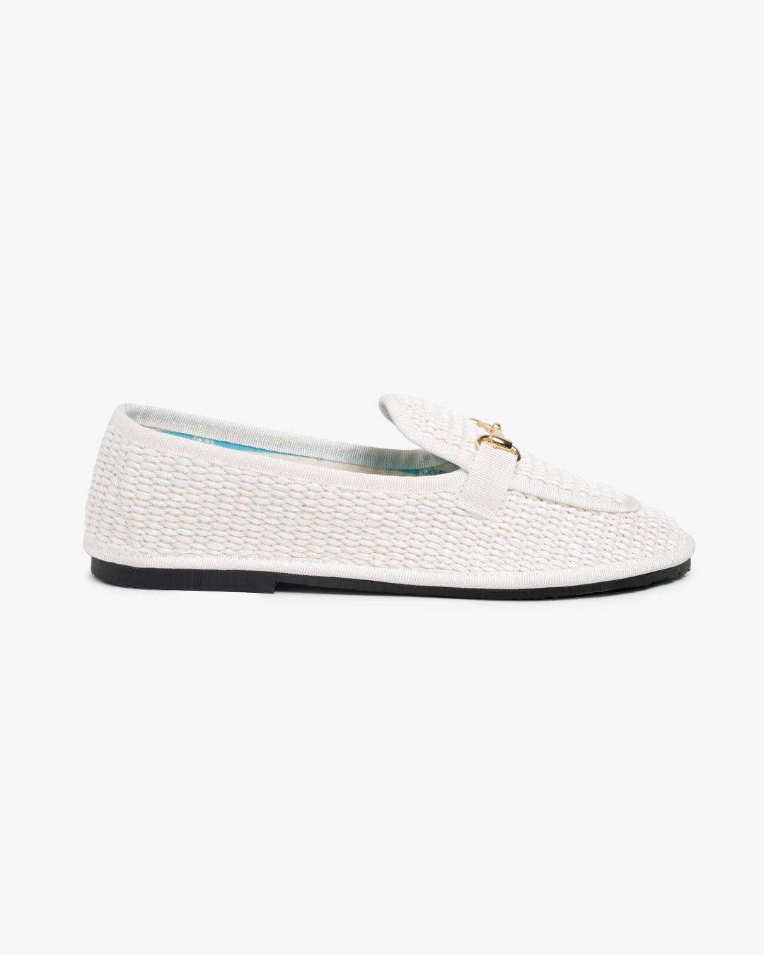 Friulane Donna Mocassino Bianco in Rafia