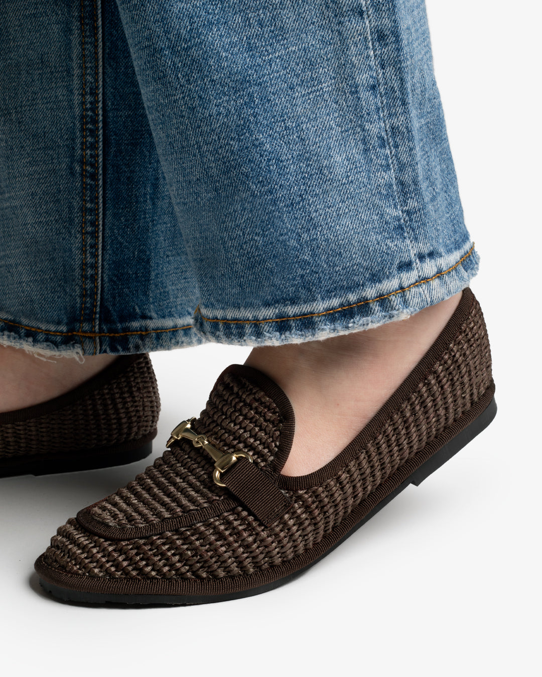 Friulane Donna Mocassino Marrone in Rafia