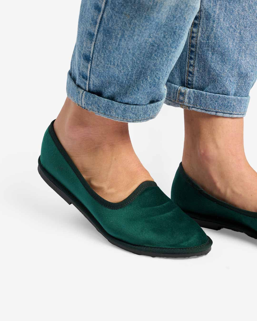 FRIULANE DONNA VERDE SCURO VELLUTO