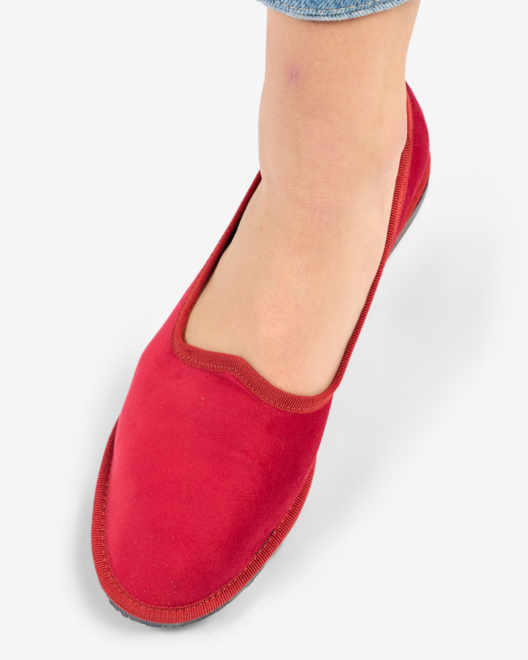 WOMEN'S RED VELVET FRIULANE SLIPPERS