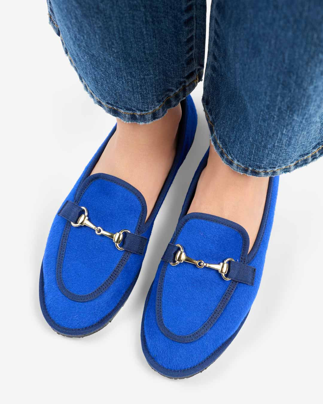 FRIULANE DONNA MODELLO MOCASSINO BLU ROYAL