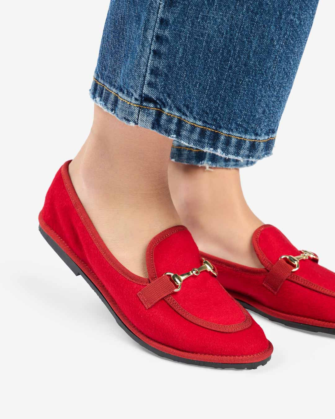 FRIULANE DONNA MODELLO MOCASSINO ROSSO