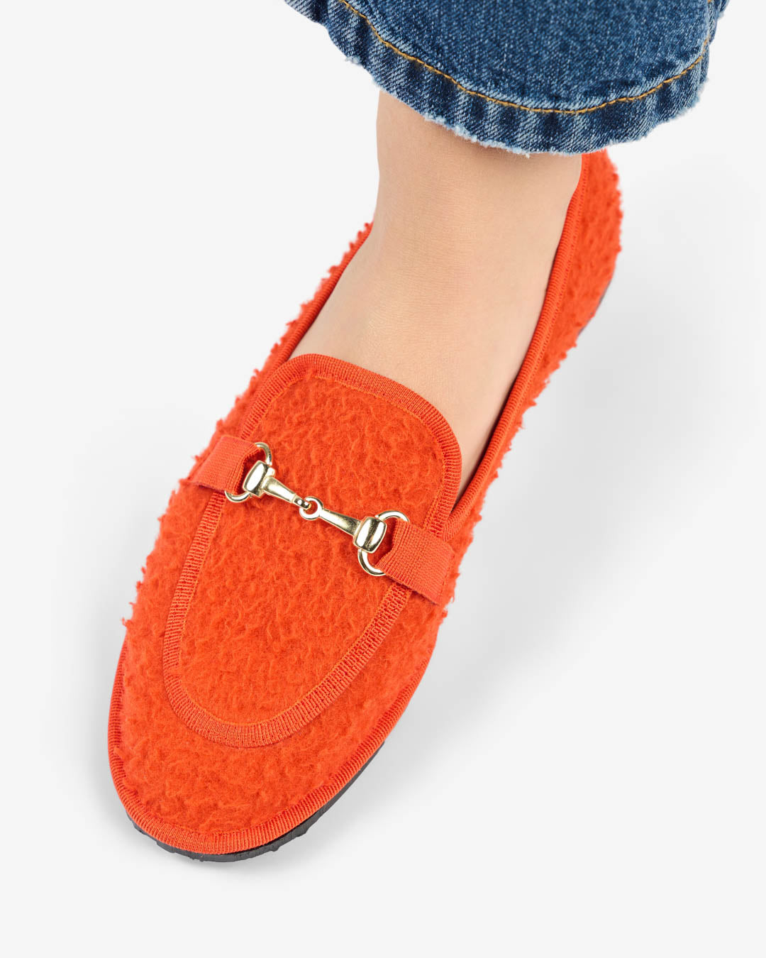 WOMEN'S FRIULANE LOAFERS IN ORANGE CASENTINO CLOTH