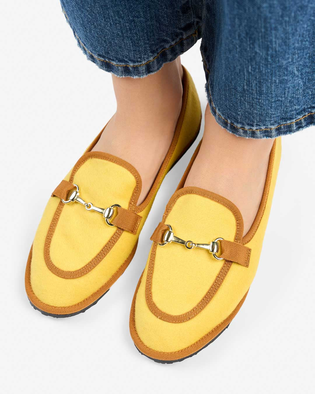 FRIULANE DONNA MODELLO MOCASSINO GIALLO