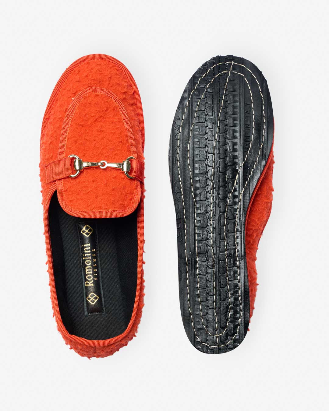 WOMEN'S FRIULANE LOAFERS IN ORANGE CASENTINO CLOTH