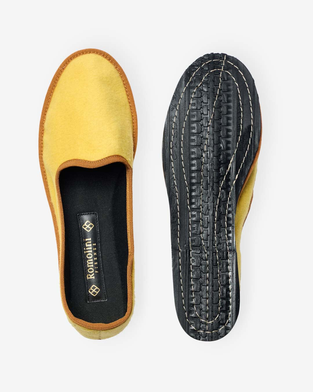 WOMEN'S YELLOW FRIULANE SHOES IN WOOL AND CASHMERE