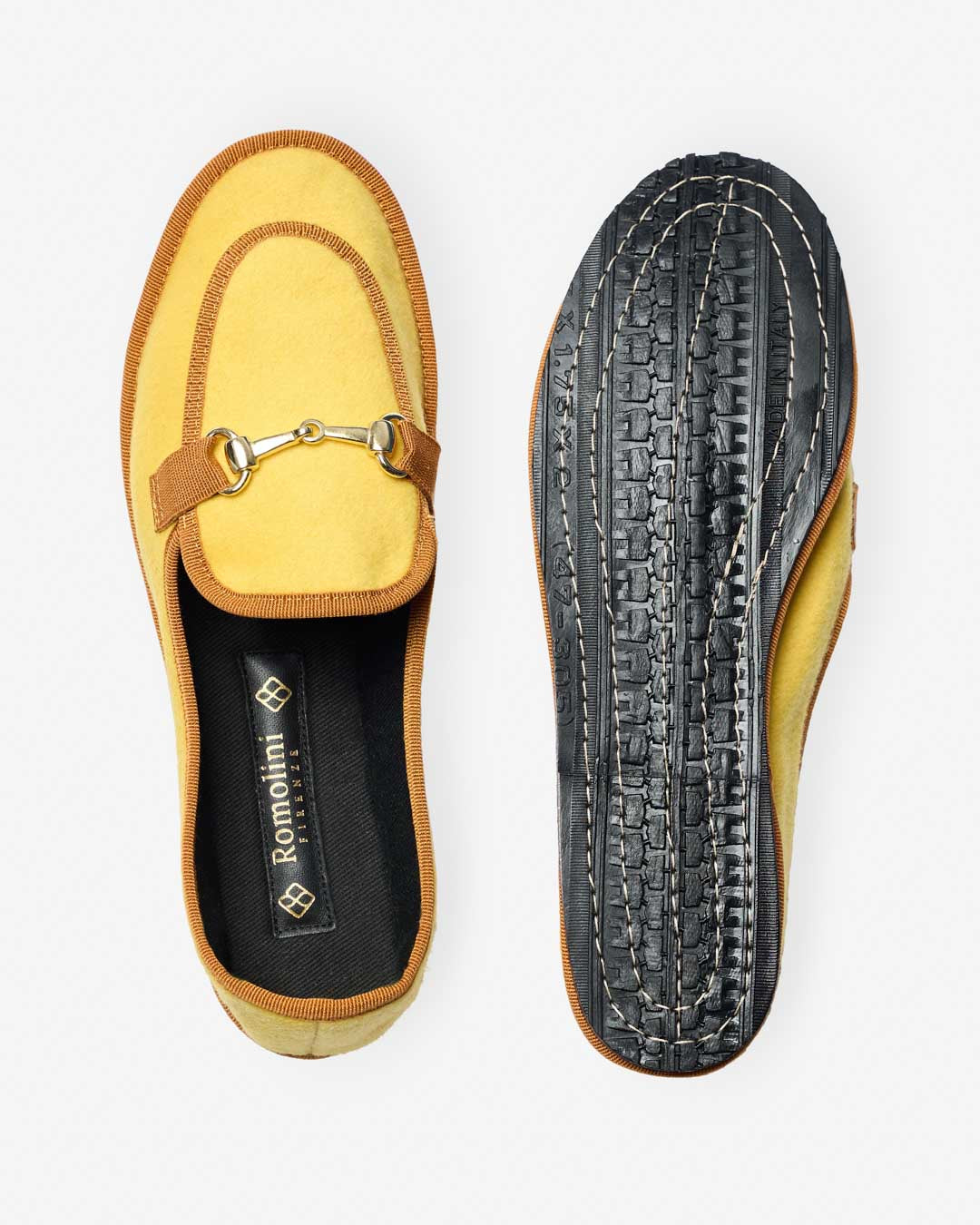 WOMEN'S FRIULANE LOAFER YELLOW IN WOOL AND CASHMERE