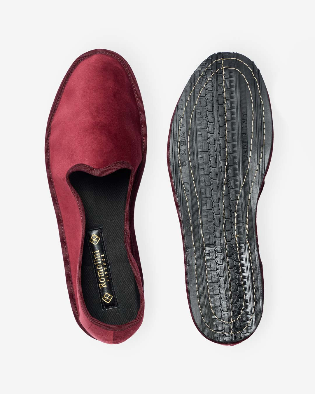 MEN'S BURGUNDY VELVET FRIULANE