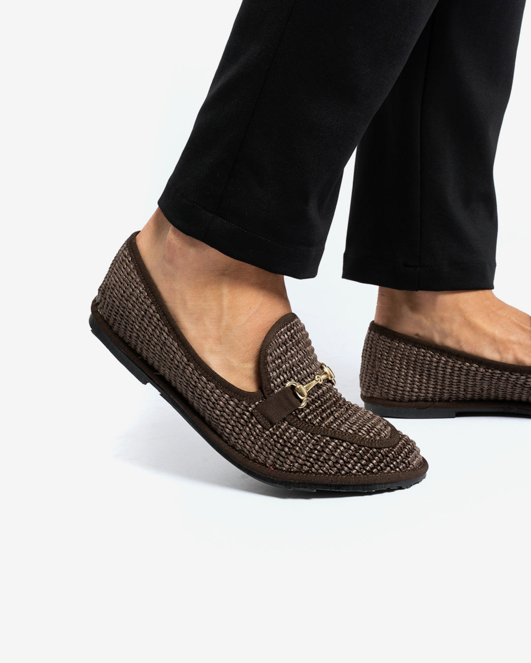 Friulane Uomo Mocassino Marrone in Rafia