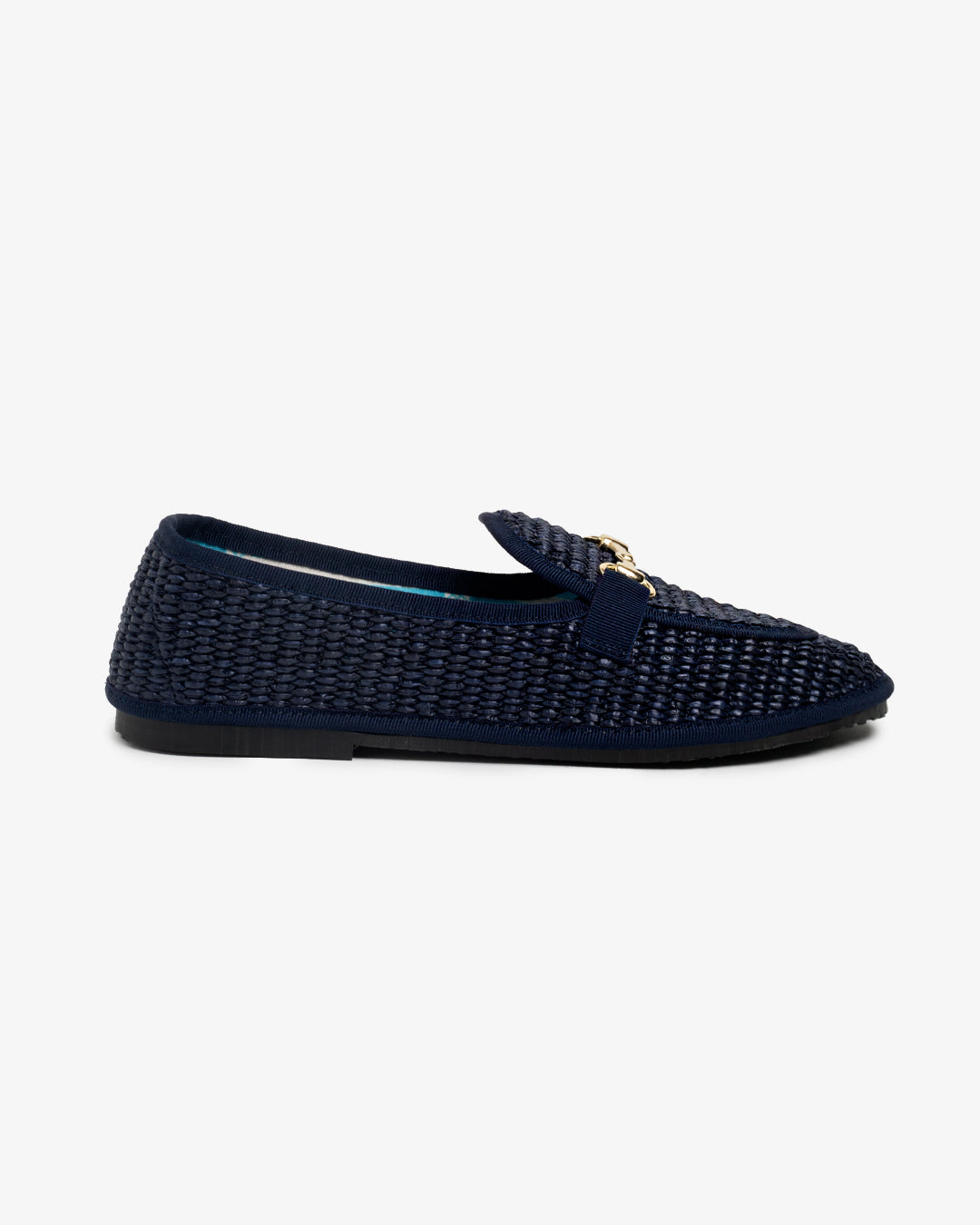 Friulane Donna Mocassino Blu Notte in Rafia