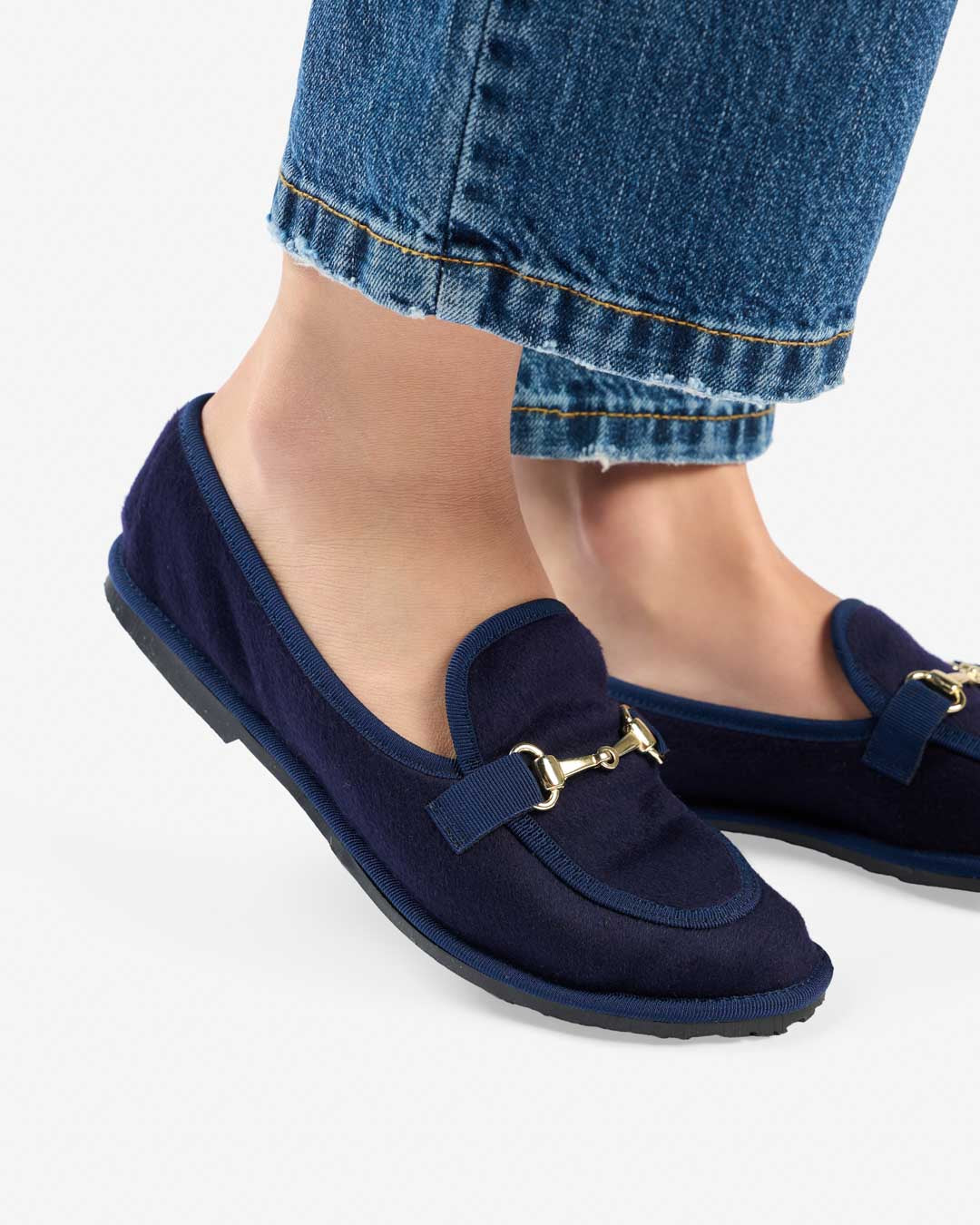 FRIULANE DONNA MODELLO MOCASSINO BLU NOTTE