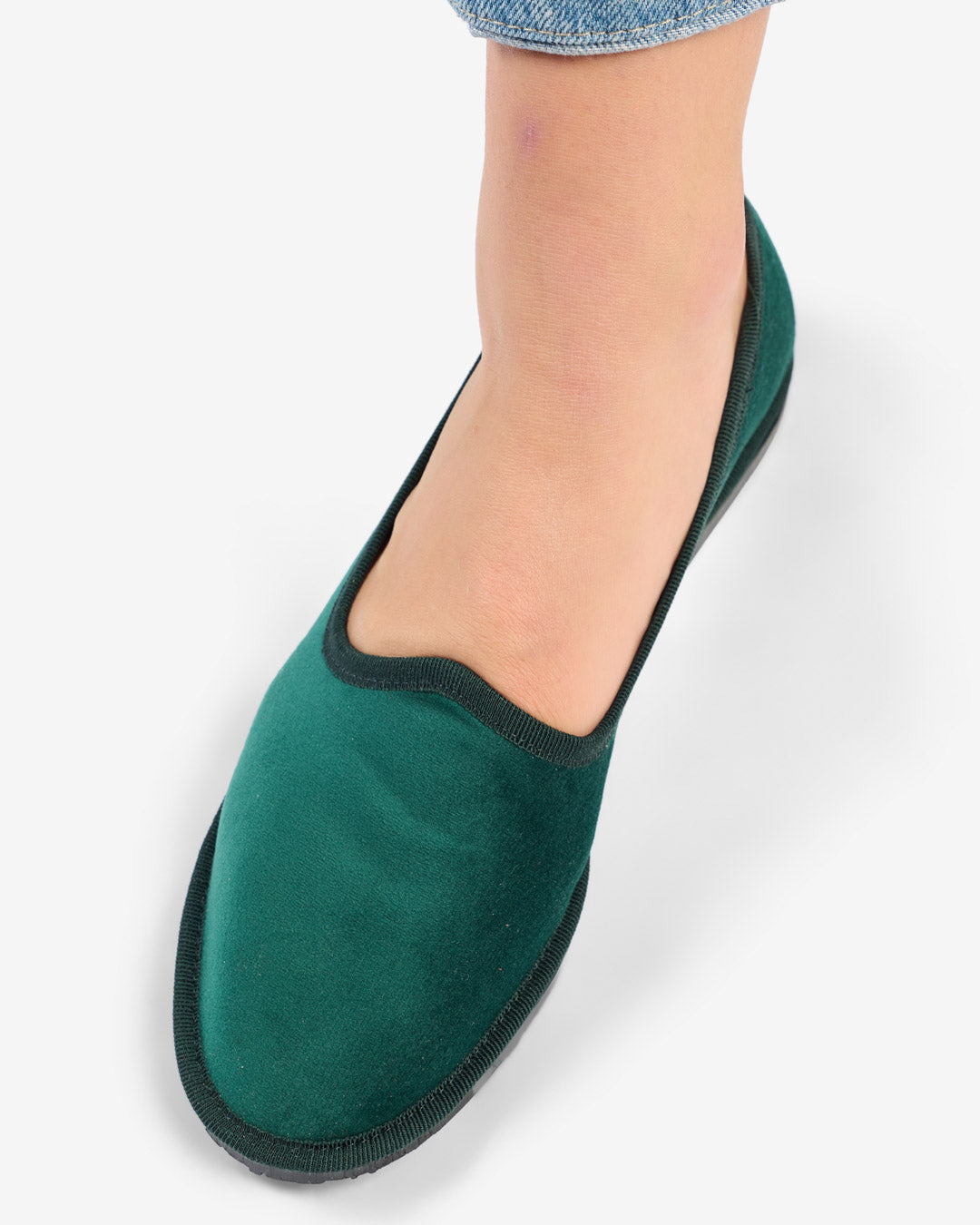 FRIULANE DONNA VERDE SCURO IN VELLUTO