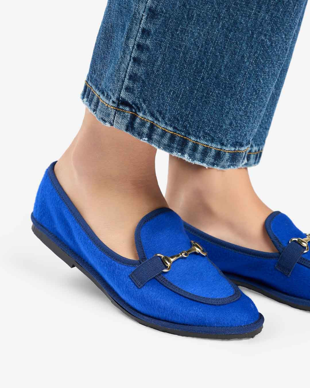 FRIULANE DONNA MODELLO MOCASSINO BLU ROYAL