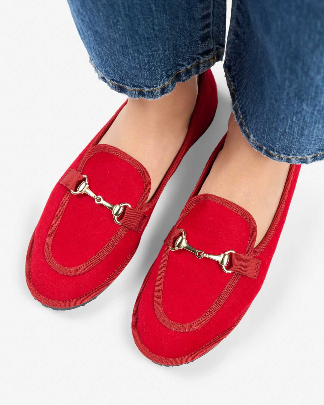 FRIULANE DONNA MODELLO MOCASSINO ROSSO