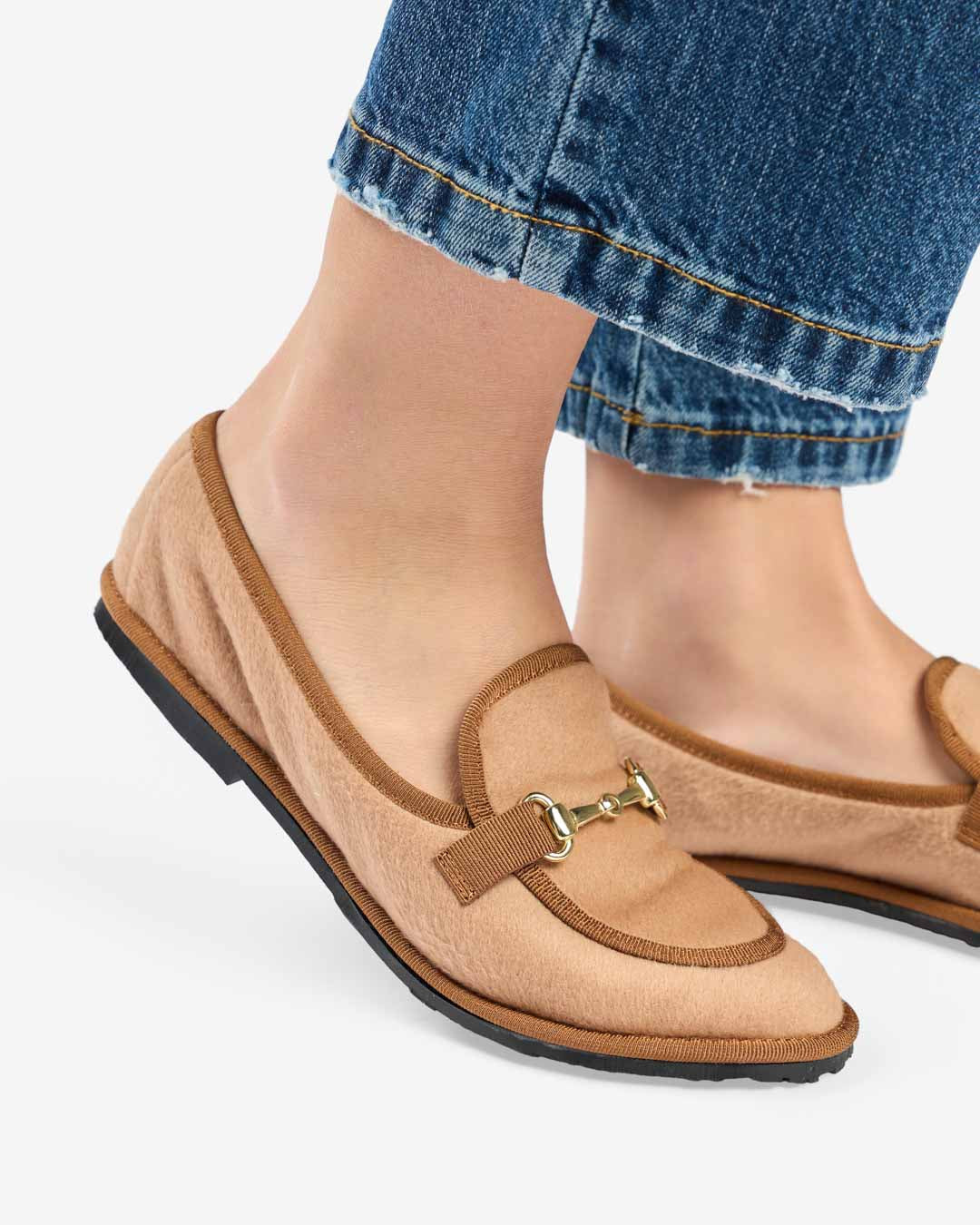 FRIULANE DONNA MODELLO MOCASSINO CAMMELLO