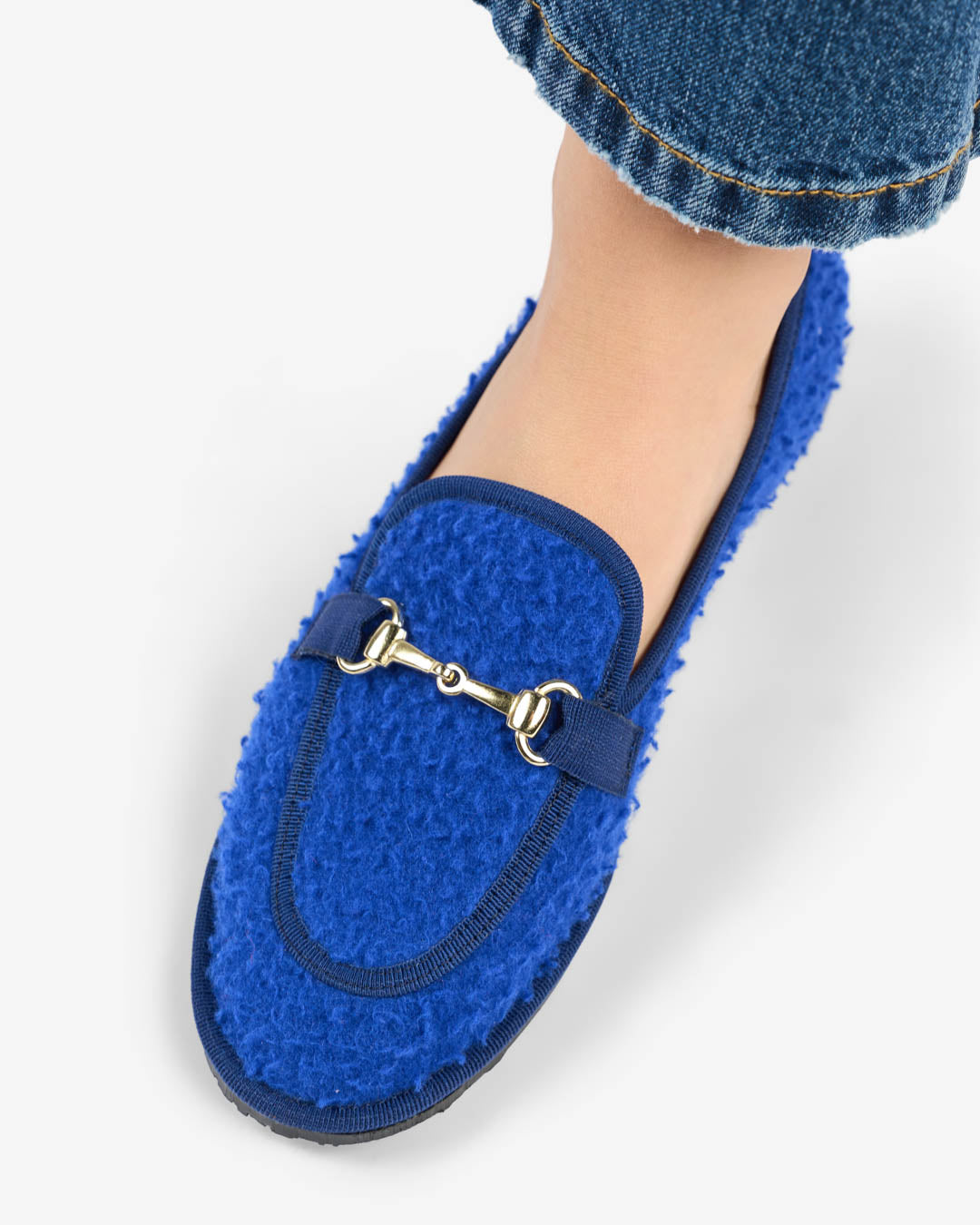 WOMEN'S FRIULANE ROYAL BLUE LOAFERS IN CASENTINO WOOL