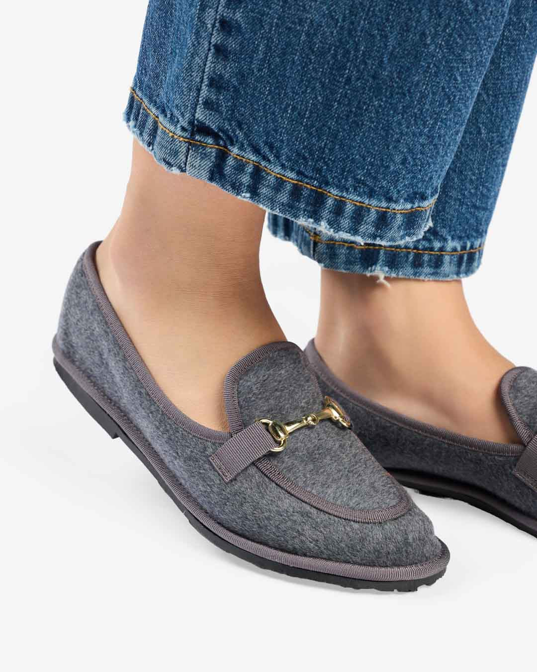 FRIULANE DONNA MODELLO MOCASSINO GRIGIO