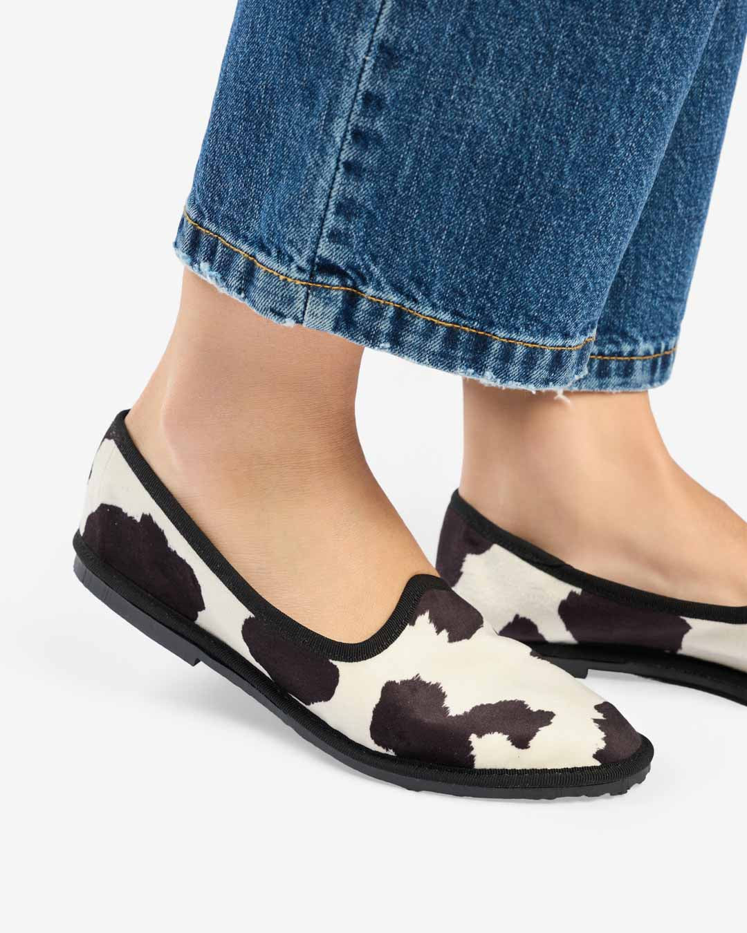 FRIULANE DONNA STAMPA MUCCA NERA