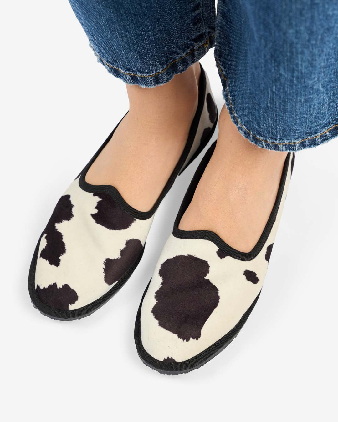 FRIULANE DONNA STAMPA MUCCA NERA