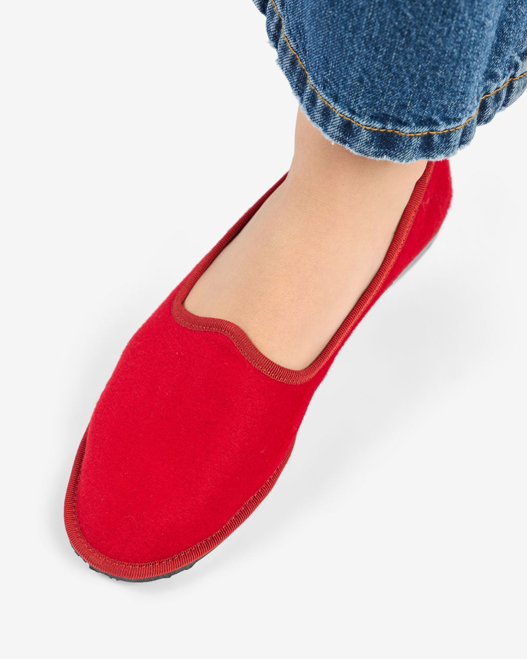 WOMEN'S RED FRIULANE IN WOOL AND CASHMERE