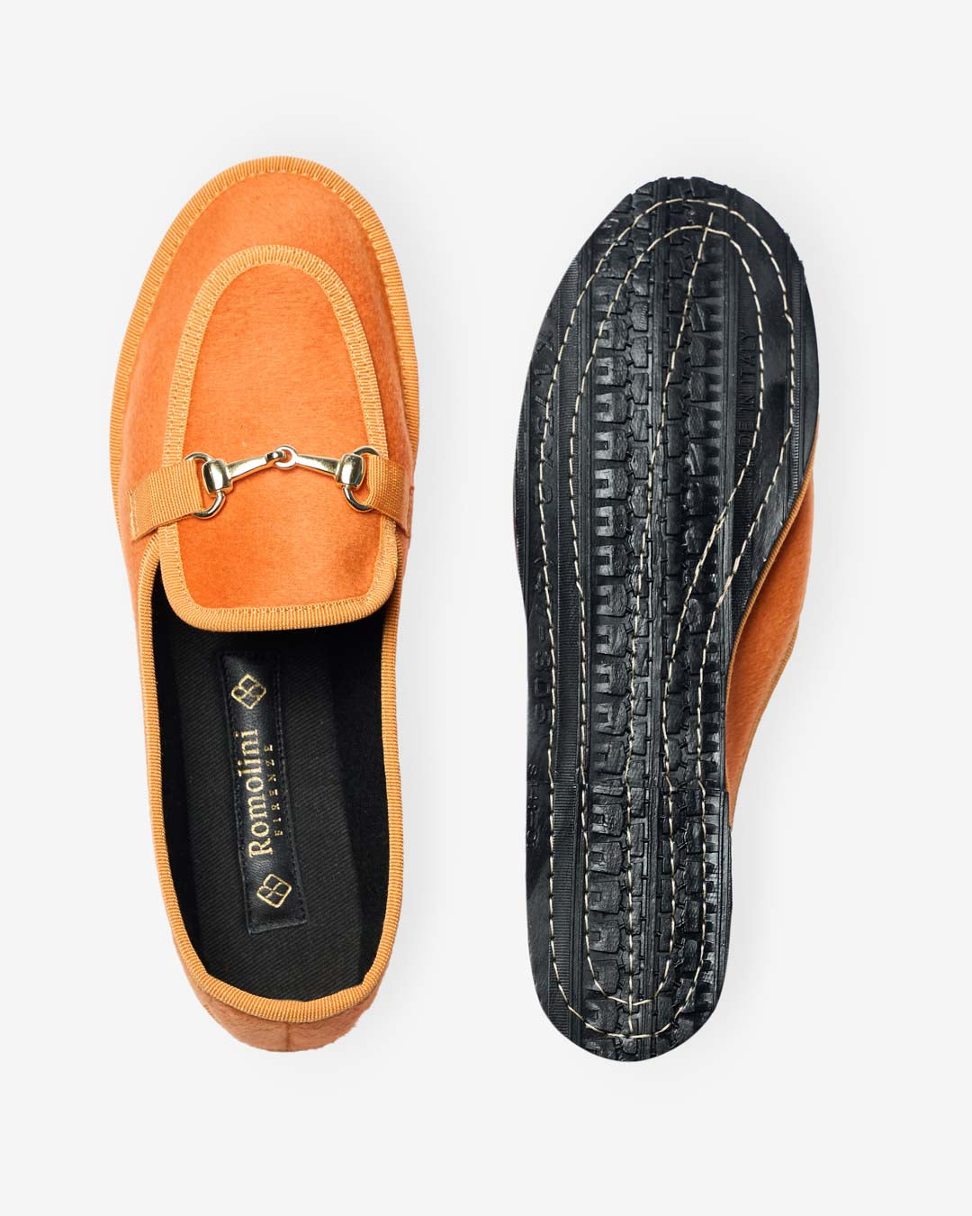 WOMEN'S FRIULANE LOAFER ORANGE IN WOOL AND CASHMERE