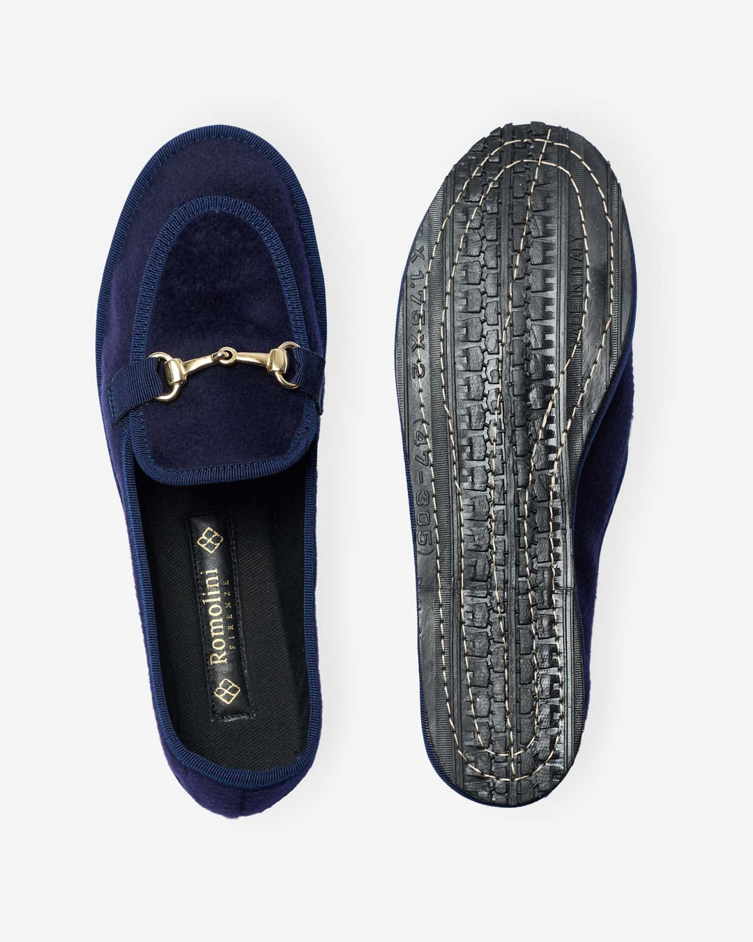 WOMEN'S FRIULANE LOAFERS IN BLUE WOOL AND CASHMERE
