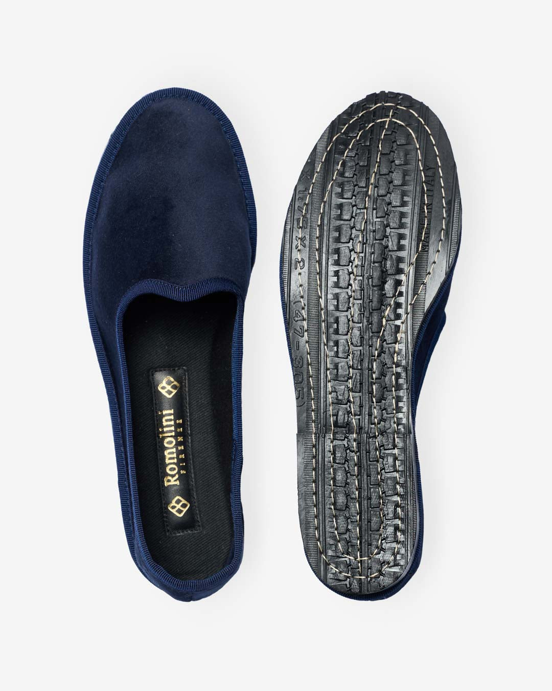 WOMEN'S BLUE WOOL AND CASHMERE FRIULANE SLIPPERS